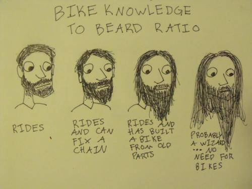 Bike Knowledge to Beard Ratio