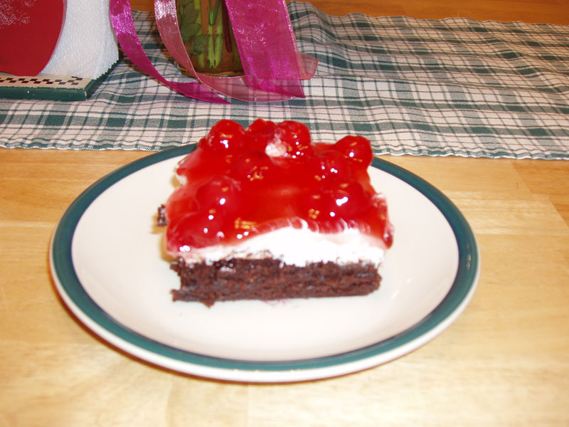 Cherry-Topped Brownie Dessert Squares